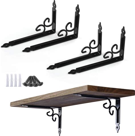 4 metal shelf brackets|4 inch decorative shelf brackets.